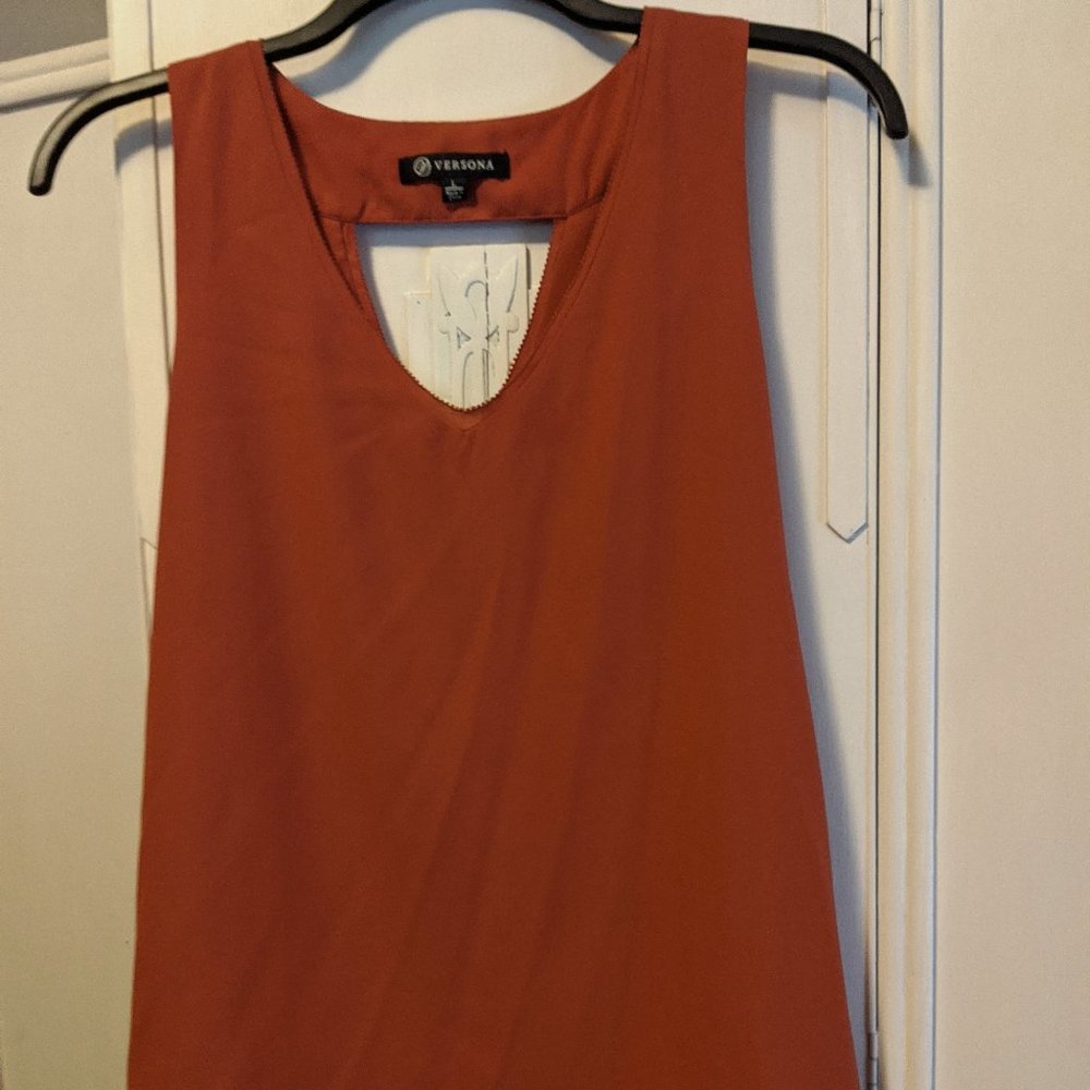 Versona Pumpkin Orange L Blouse with back cutout